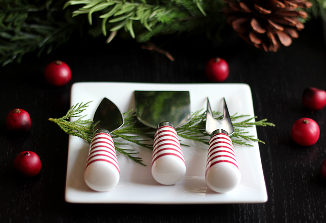Crate and Barrel Holiday Cheese Knives